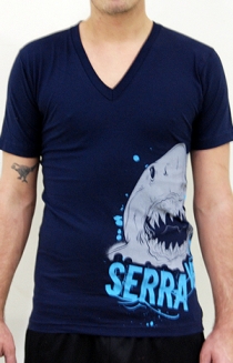 Shark Attack V-Neck (navy)