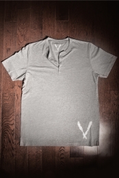 Short Sleeve Henley (Grey Tri-Blend)