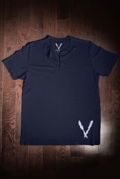 Short Sleeve Henley (Navy Tri-Blend)