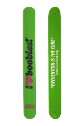 I Love Boobies Slap Bracelet (Green)
