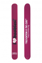 I Love Boobies Slap Bracelet (Pink)
