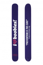 I Love Boobies Slap Bracelet (Purple)