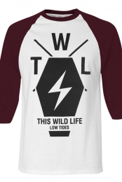 Coffin Raglan (White/Maroon) - This Wild Life