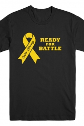 Yellow Ribbon Black T-Shirt (Mens)