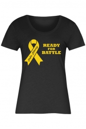 Yellow Ribbon Black T-Shirt (Ladies) - Sofie Strong