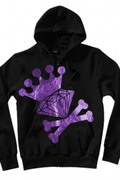 Diamond Crown Purple Foil Zip Up