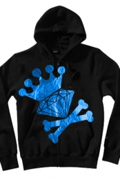 Diamond Crown Blue Foil Zip Up