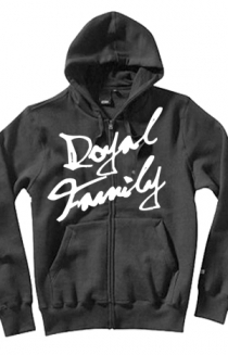 Script Zip Up Hoodie (dark grey)