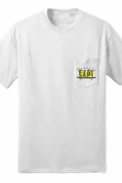 Rad Pocket Tee (White) - DudeMann Skateboards