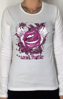 Girls Big Mouth Longsleeve (white)