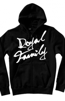 Script Zip Up Hoodie (black)