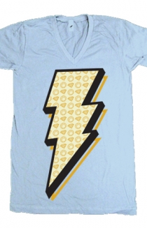 Ride the Lightning V-neck (light blue)