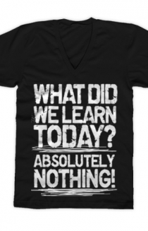 What Did We Learn V-Neck (Black)