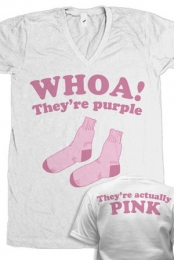 Pink Socks V-Neck