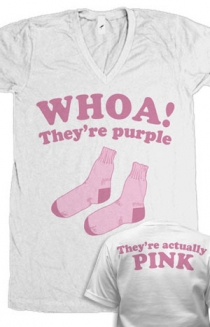 Pink Socks V-Neck