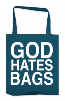 God Hates Bags Tote Bag (Teal)