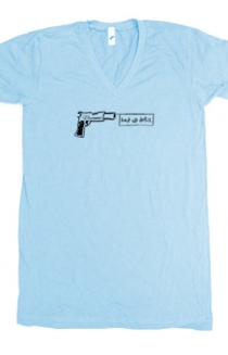 Doris (Light Blue V-Neck)
