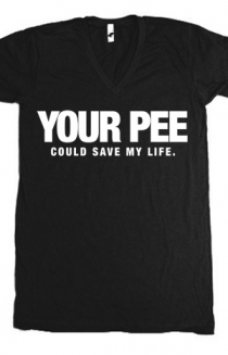Pee (Black V-Neck)
