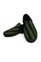 Alcatraz Slip On (Black and Green) Draven