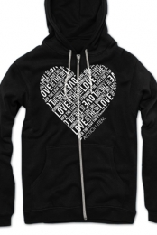 Heart Zip-Up Hoodie