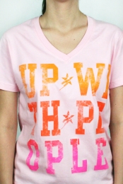 Pink Up with People V-neck