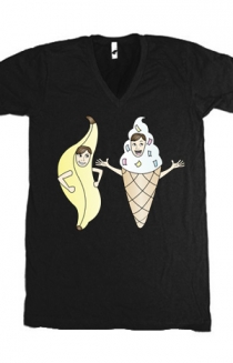 Bananalew & Coneith (Black V-Neck)