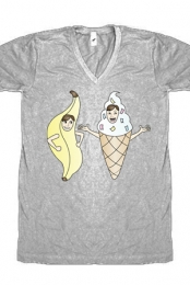 Bananalew & Coneith (Heather Grey V-Neck)