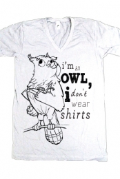 I'm an Owl (White V-Neck)