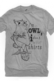 I'm an Owl (Heather Grey Crew Neck)