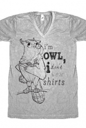 I'm an Owl (Heather Grey V-Neck)