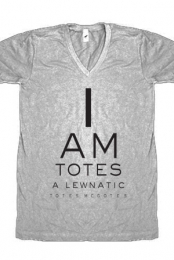 Lewnatic Eye Chart (Heather  Grey V-Neck)