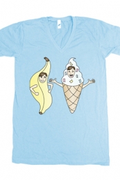Bananalew & Coneith (Light Blue V-Neck)
