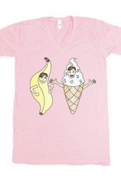 Bananalew & Coneith (Pink V-Neck)