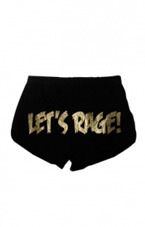 Let's Rage Bootyshorts (Gold Foil)