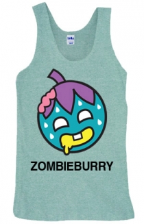 Zombie Burry Triblend Tank Top (Girls) - Green