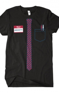 Tie T-Shirt (Tri-Blend Black Crew)