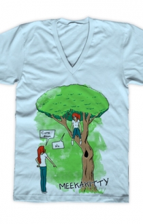 The Tree V-Neck (Light Blue)