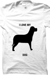 i love my dog- white