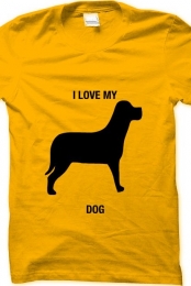 i love my dog- yellow