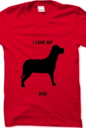 i love my dog- red