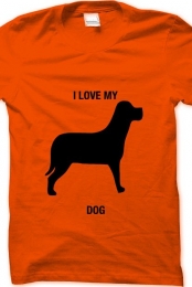 i love my dog- orange