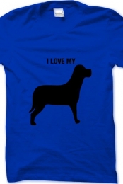 i love my dog- royal blue