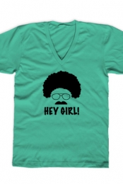 Hey Girl (Mint V-Neck)