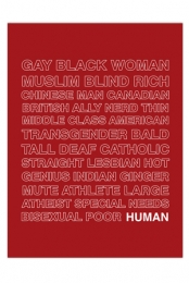 18 x 24 HUMAN Poster (Red)
