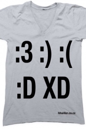 Faces V-Neck (Ash)