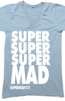 blue supermad v-neck