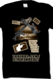 INTENSE ACTION PACKED AIRSOFT COMBAT VIDEOS TSHIRT FOR STALKSNIPEOUT YOUTUBE