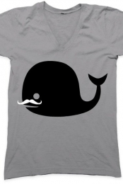 Mustache Whale (V-neck)