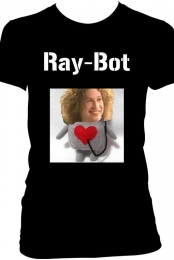 ''Ray-Bot'' Black Tee Womens