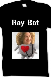 ''Ray-Bot'' Black Tee Mens